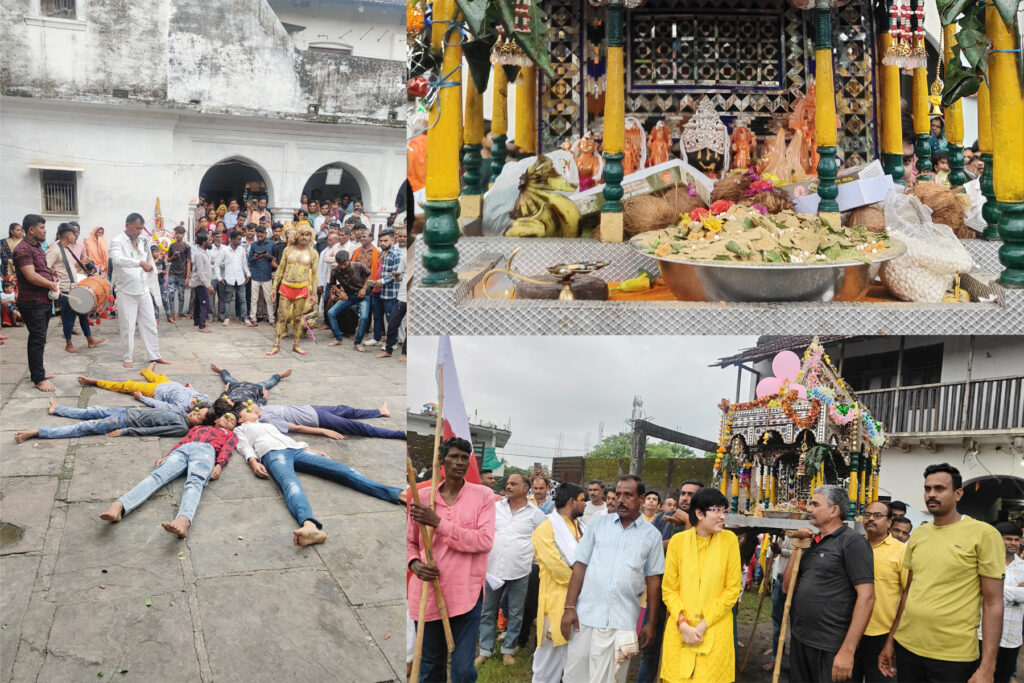 भगवान श्री बांके बिहारी का विमान में उमड़े श्रद्धालु, धर्मलाभ उठाया